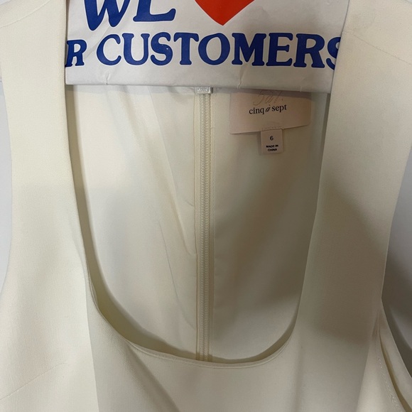 Cinq a Sept white midi mermaid ruffle dress - Picture 2 of 6